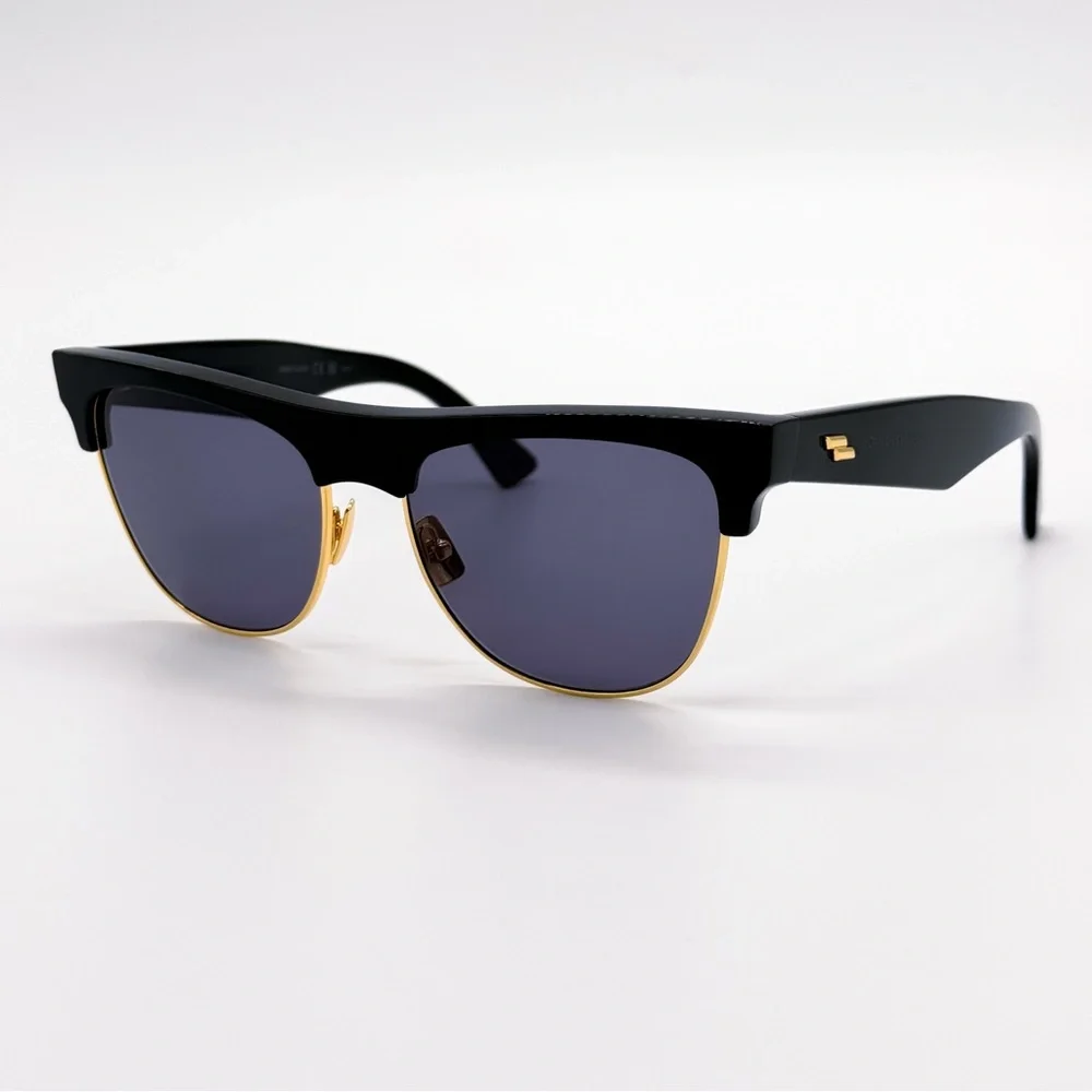 NEW BOTTEGA VENETA BV1003S 001 SQUARE BLACK GREY UNISEX SUNGLASSES